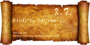 Király Tünde névjegykártya